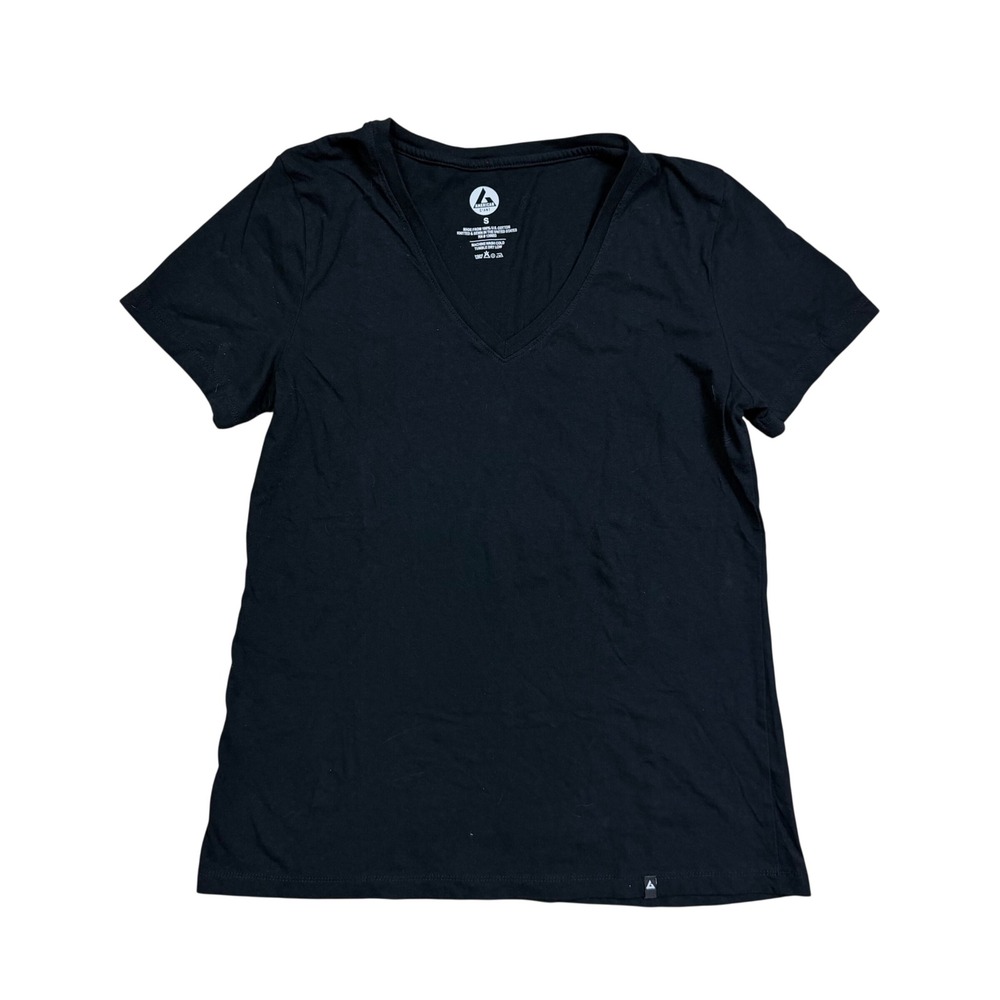 NWOT American Giant Women's Small Black V-Neck T-Shirt Short Sleeve